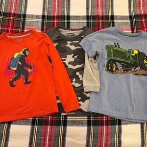 2 Eddie Bauer and 1 John Deere Kids Shirts
